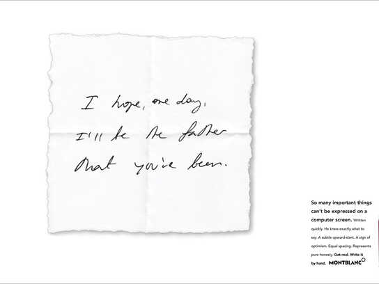 Get real. Write it by hand.